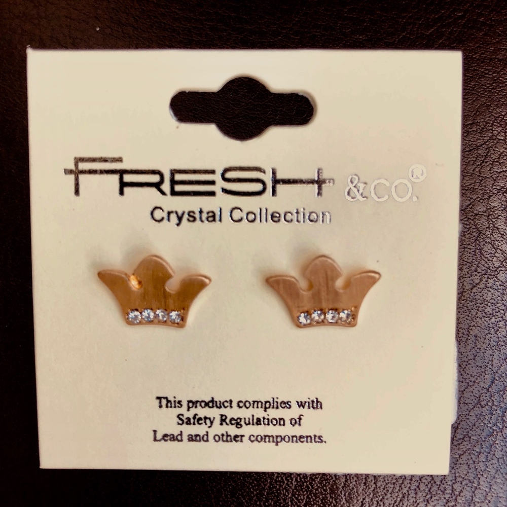 BLINGED Out Crown Earrings for the Queen